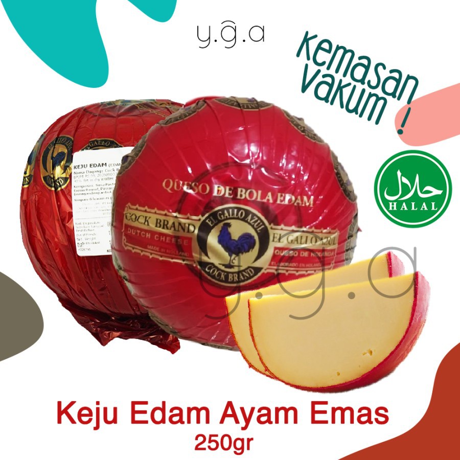 

Keju Edam /Keju Ayam Emas 250gr