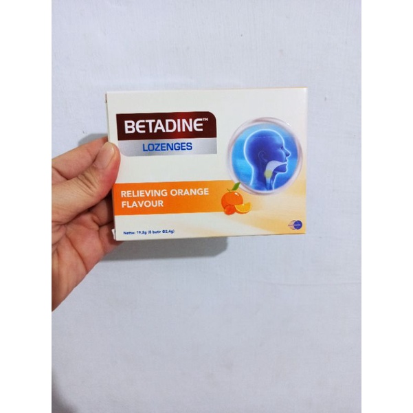 

Betadine Lozenges Relieving Orange Flavor isi 8