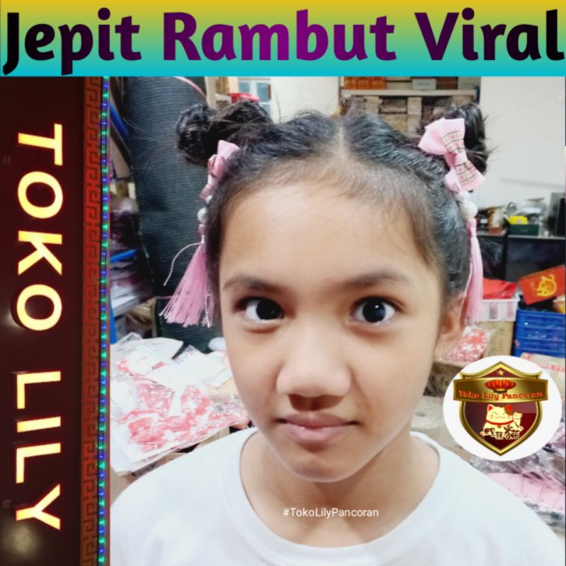 Jepit Rambut Oriental / Jepitan Rambut Imlek / Hiasan Accesories Rambut Cina / Jepit Rambut Pom Pom