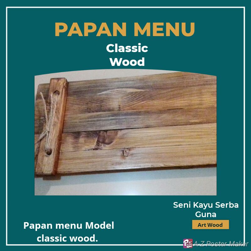 

Papan menu classic ( untuk restoran dan cafe )