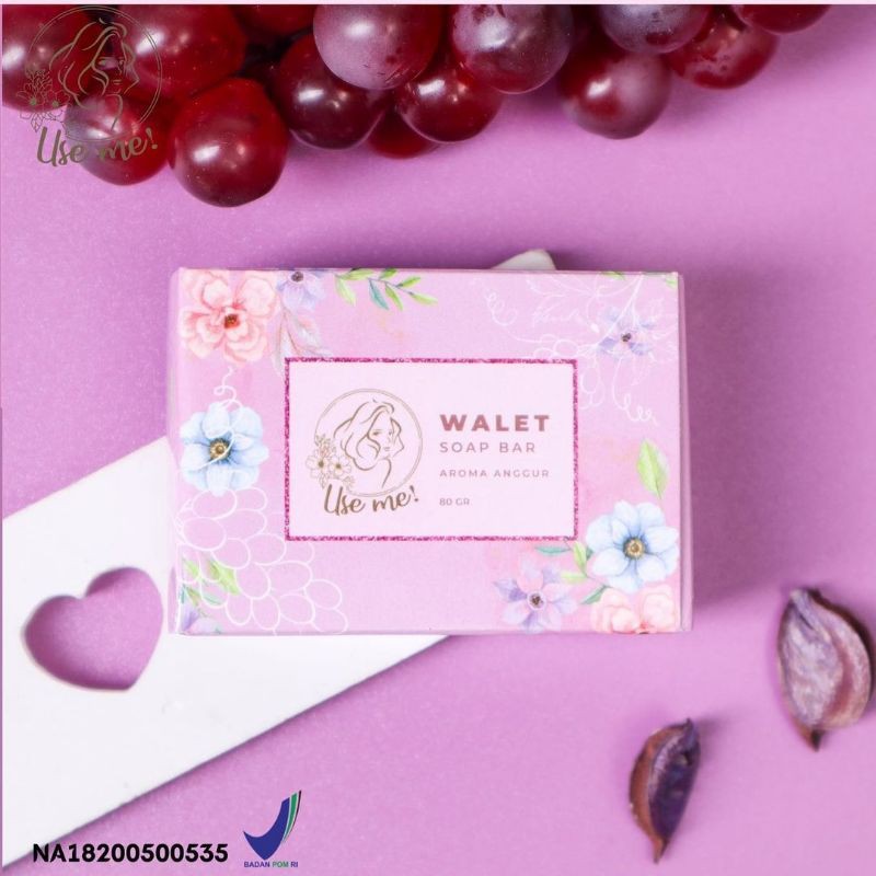 WALET SOAP BAR USEME (Free Pouch + Shower Puff)