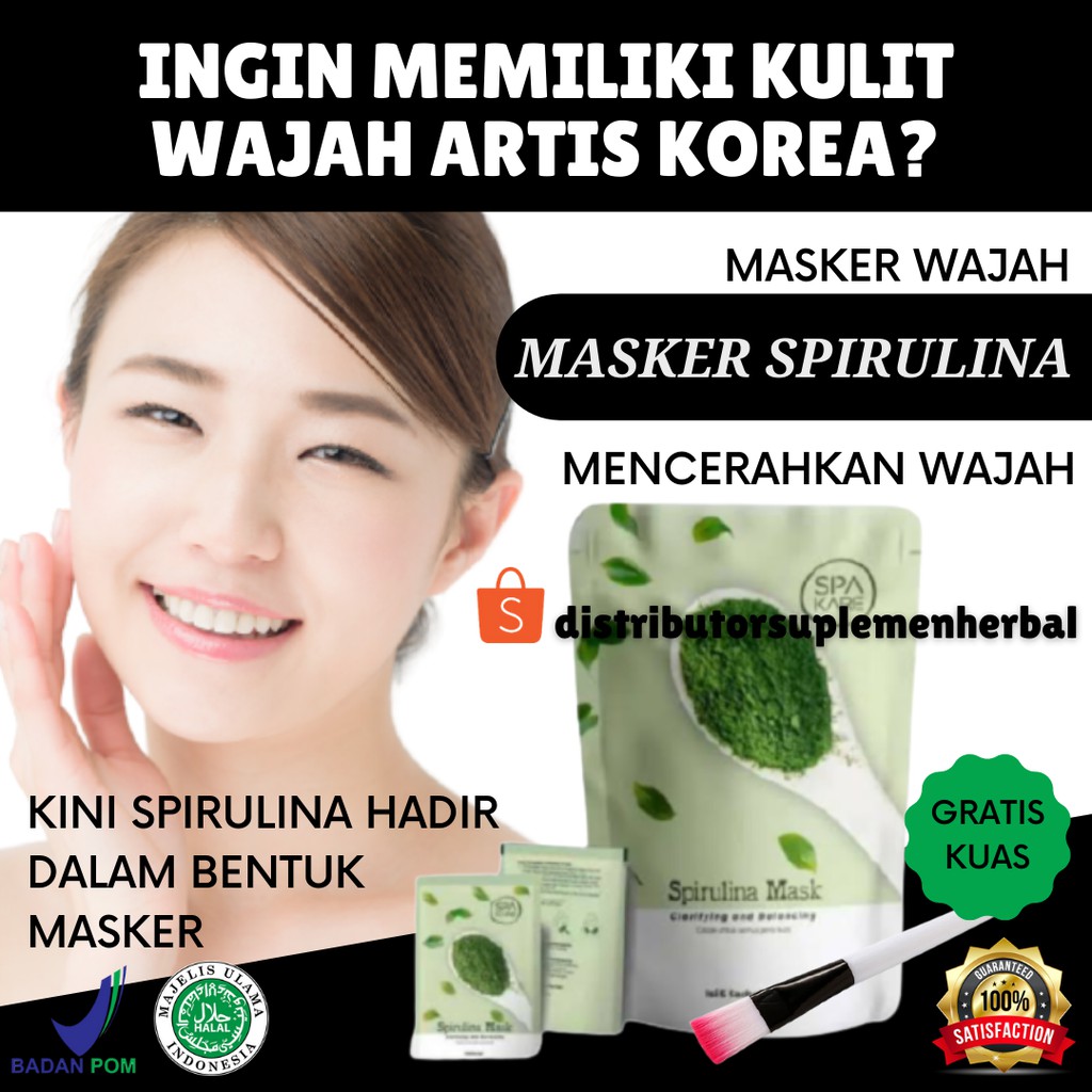 Spakare Spirulina Mask - New Product - Masker Spirulina Terbaru Tiens - Premium Quality Halal