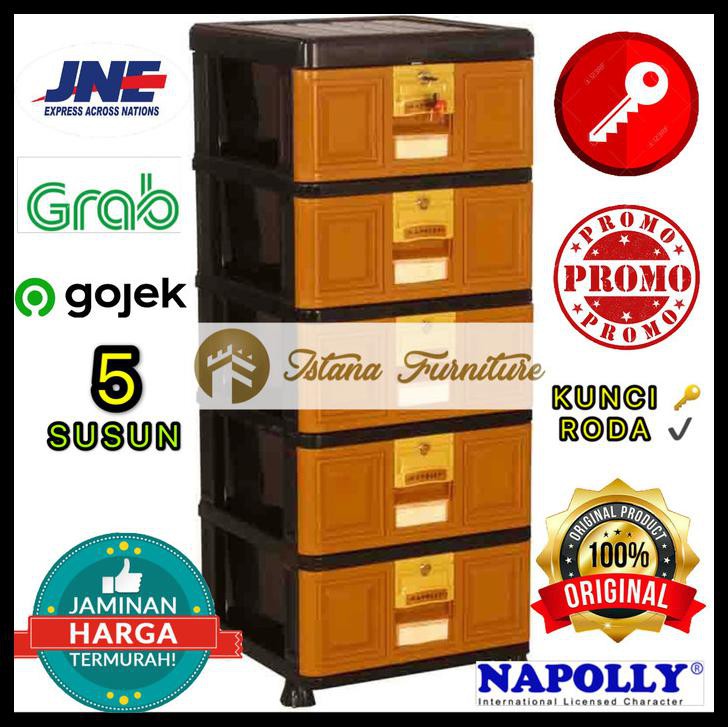 LEMARI PLASTIK / RAK PLASTIK SERBAGUNA / EXCEL / LACI PLASTIK 5 SUSUN