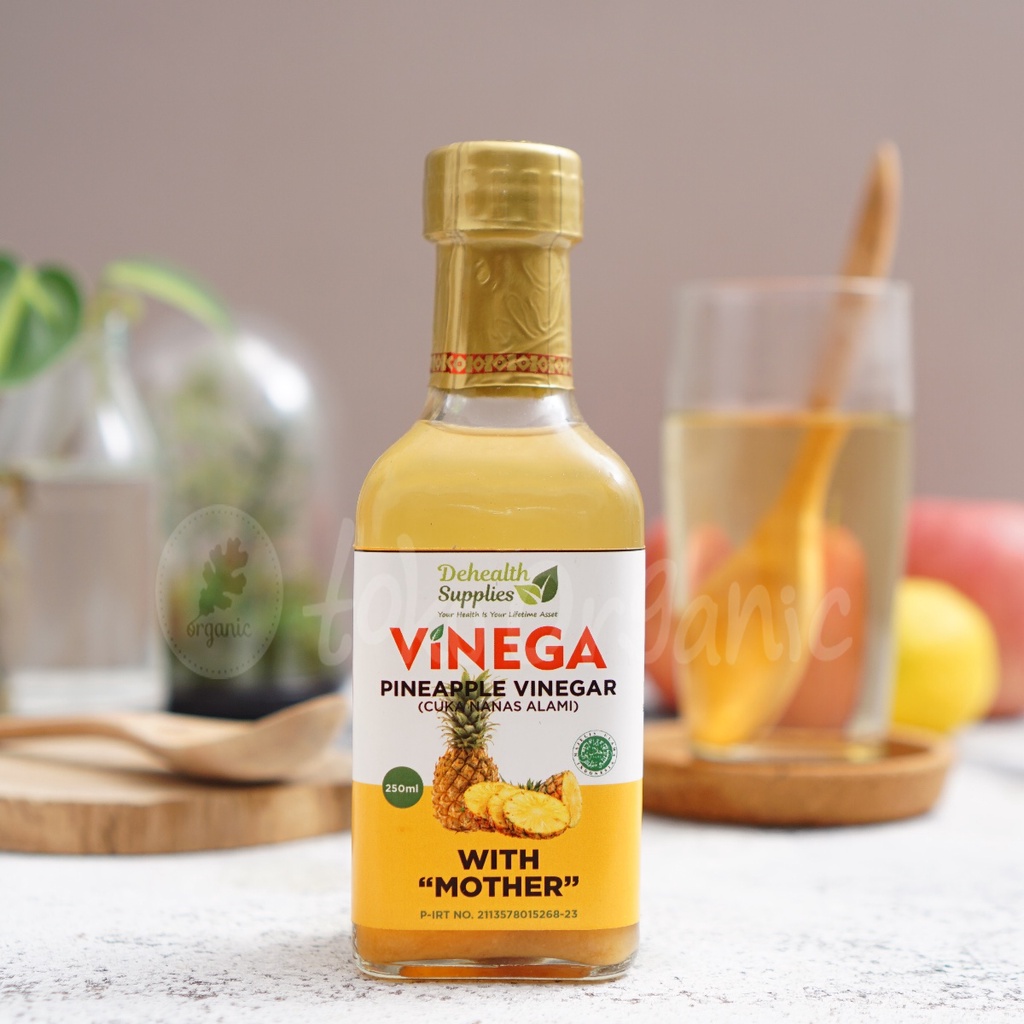 

Dehealth Supplies FINEGA CUKA NANAS | Pineaple Vinegar Alami With Mother - 250ML