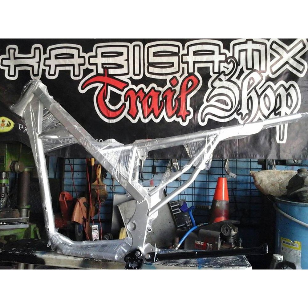 rangka trail cros model klx150 pnp mesin tiger glpro megapro