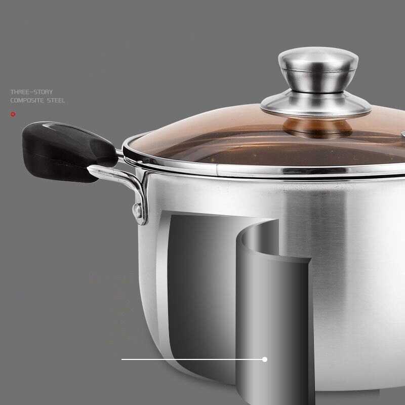 LMETJMA Panci Masak Soup Pot Stainless Steel 18cm - KC0406