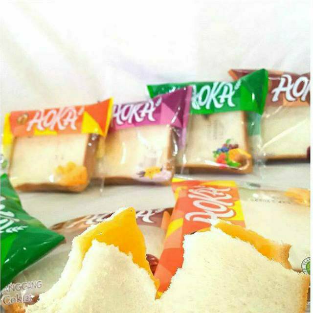 ROTI PANGGANG AOKA ANEKA RASA SELAI COKELAT | SUSU VANILA | STRAWBERRY | BLUEBERRY | KEJU | DURIAN NETTO 65 GR-3