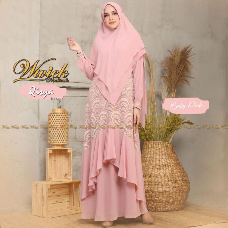 Qisya set series syari original by wwiek muslimah