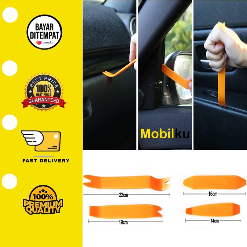 [BISA COD]  Alat Pembuka Klip Panel Audio Door Trim Clip Congkelan Dashboard 4pcs