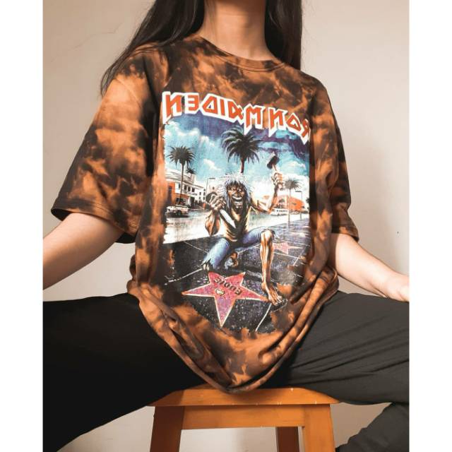 IRON MAIDEN tie dye tshirt (NEW)