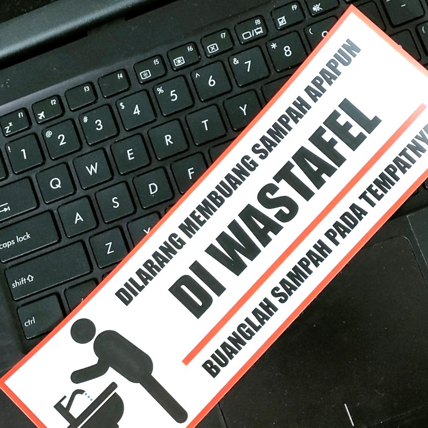 

STIKER JANGAN MEMBUANG SAMPAH APAPUN DI WASTAFEL