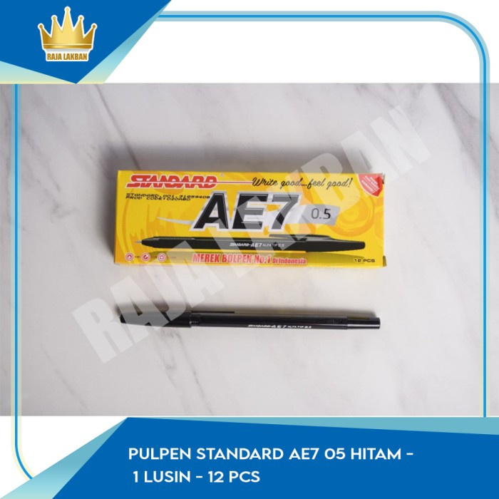 

MURAH Pulpen Standard AE7 05 Hitam - 1 Lusin / 12 Pcs