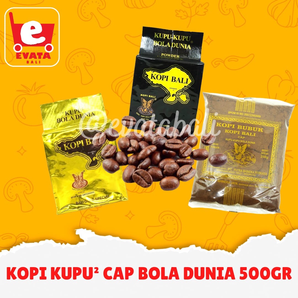 

KOPI BALI CAP KUPU KUPU BOLA DUNIA 500GR