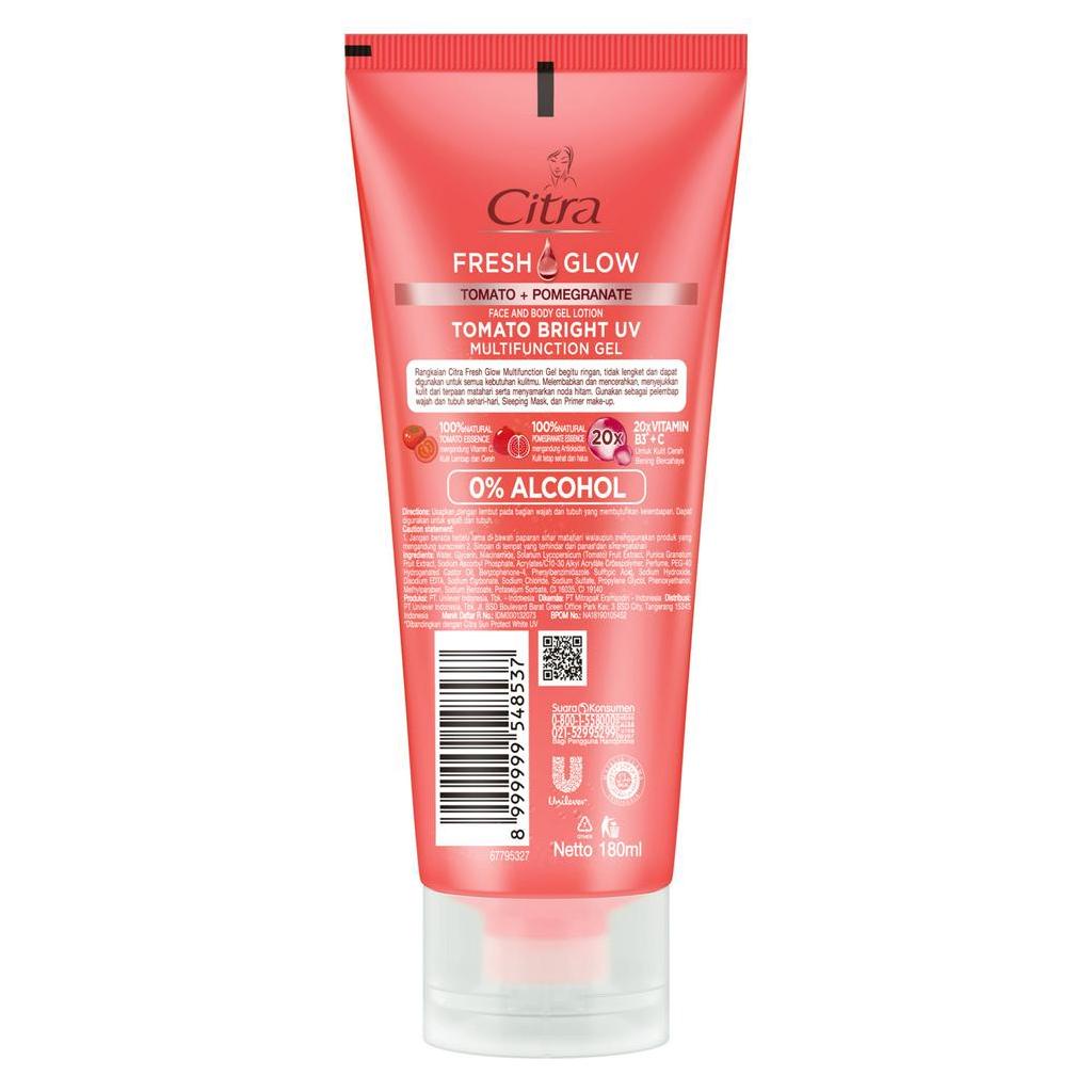 Citra Gel Multifungsi Tomato Bright Uv 180 Ml - Hydrating Gel, Multifunction Gel