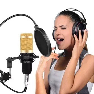 Microphone Recording BM-800 Set Stand Mic Poadcast Youtuber Condenser Sound Card V8