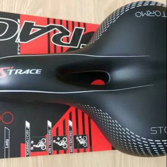 TERLARIS VSJ SADEL SEPEDA MTB FIXIE GEL LEBAR STRACE STORM TYPE B
