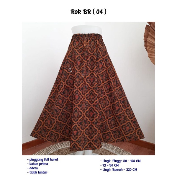 ROK PAYUNG PANJANG MOTIF BATIK TIDAK LUNTUR