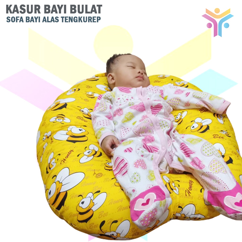 12 || KASUR BAYI BULAT SOFA BAYI ALAS TENGKUREP || BABY LOUNGER KASUR NEW BORN TERMURAH