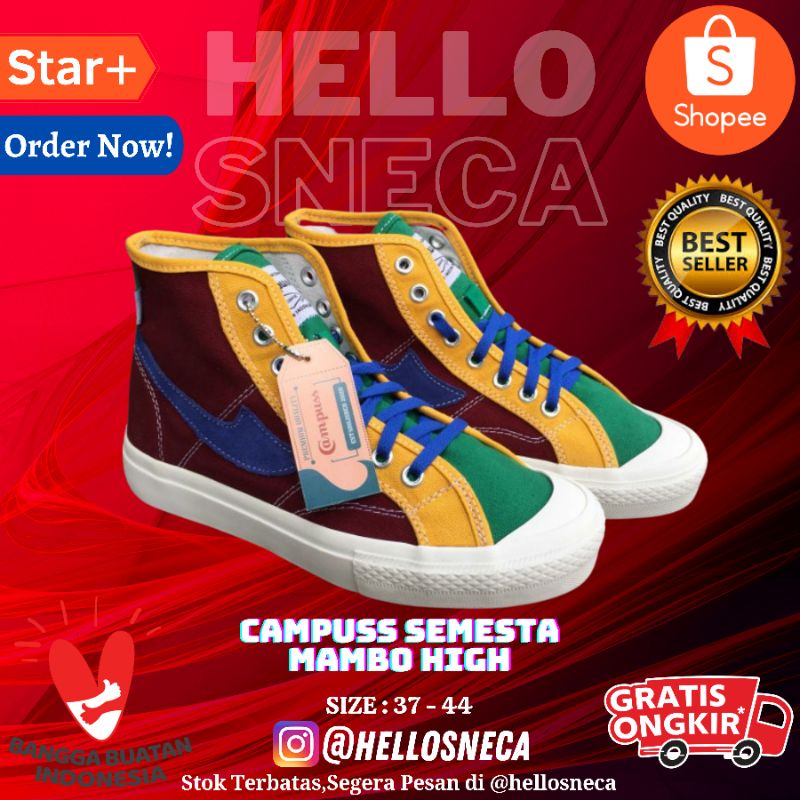 SEPATU CAMPUSS SEMESTA MAMBO HIGH,  VINTAGE ORIGINAL RETROGRADE GAZELLE BRAVO  PROTO FR2 55 MILLION
