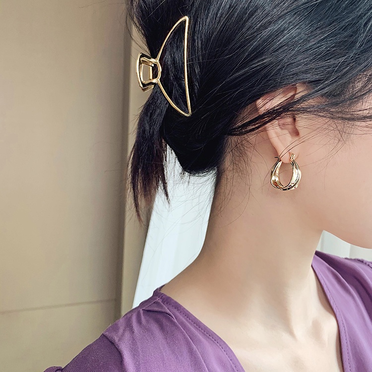 Anting Silver Needle 925 Warna Emas Gaya Retro Korea Untuk Perempuan