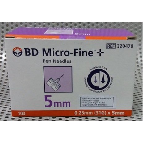 Termurah  BD Micro-Fine Pen Needles 5mm / Jarum Insulin / Flexpen Insulin BD 5mm  Diskon