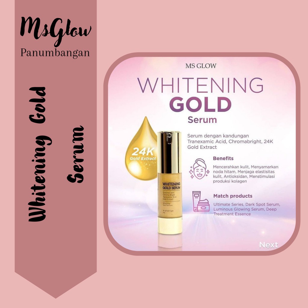 Ms Glow Whitening Gold Serum | Serum Flek Hitam