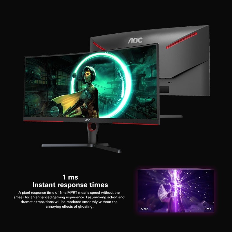 Monitor LED AOC CQ32G3SE CURVED VA 32inch 165Hz 1ms 1440P QHD 2K 1000R