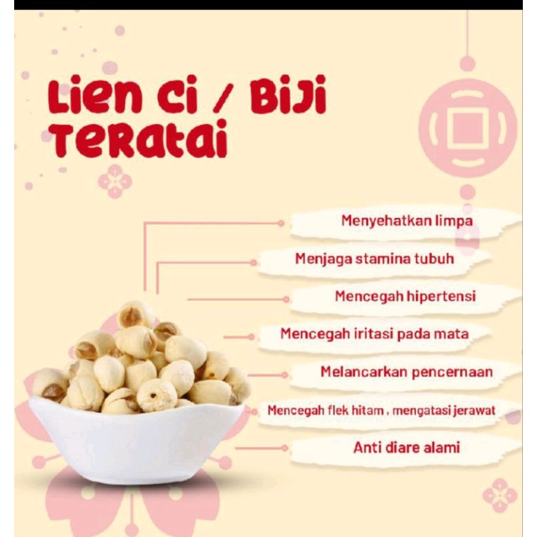 

Lien ci 100gram / biji teratai/ Lien zi / Lienci / Lotus speed premium grade A