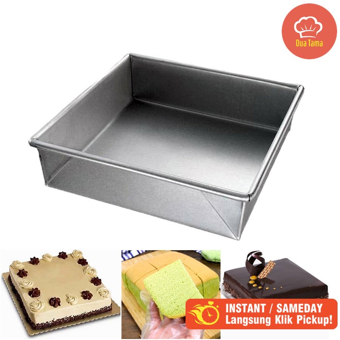 PAN LOYANG ALUMINIUM PERSEGI SEGI EMPAT KOTAK UNTUK CAKE ROTI SOBEK / SQUARE PAN