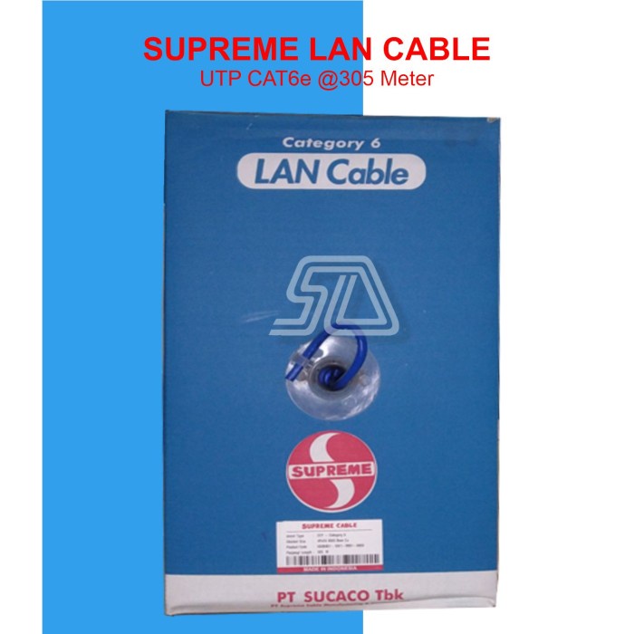 Supreme Cable UTP Category 6 4Px24 AWG Bare Cu @305 Kabel data Cat6