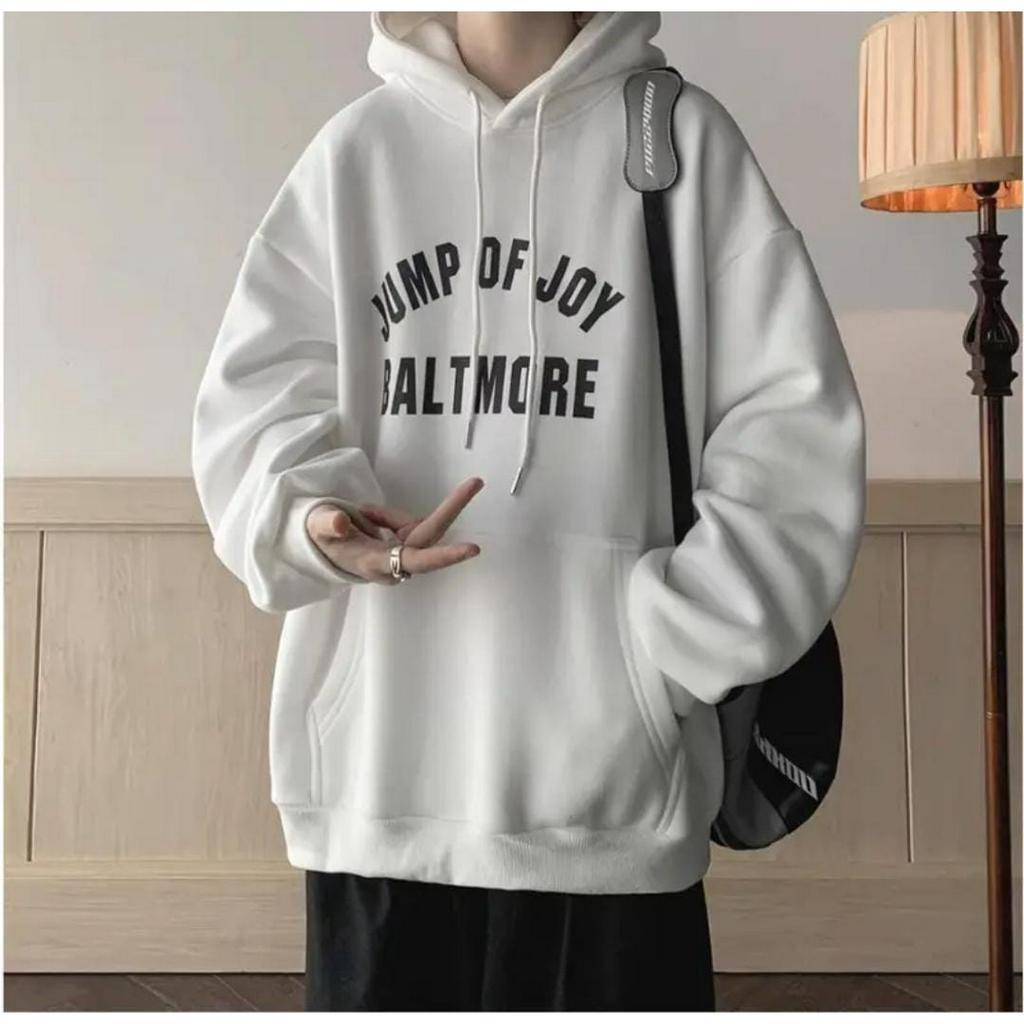 HOODIE KOREA UNISEX OVERSIZE JUMP OF JOY FIT TO XL HOODIE PREMIUM KEKINIAN