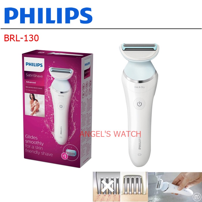 Alat Cukur Bulu Electric Shaver Philips BRL-130 Wet Dry Female