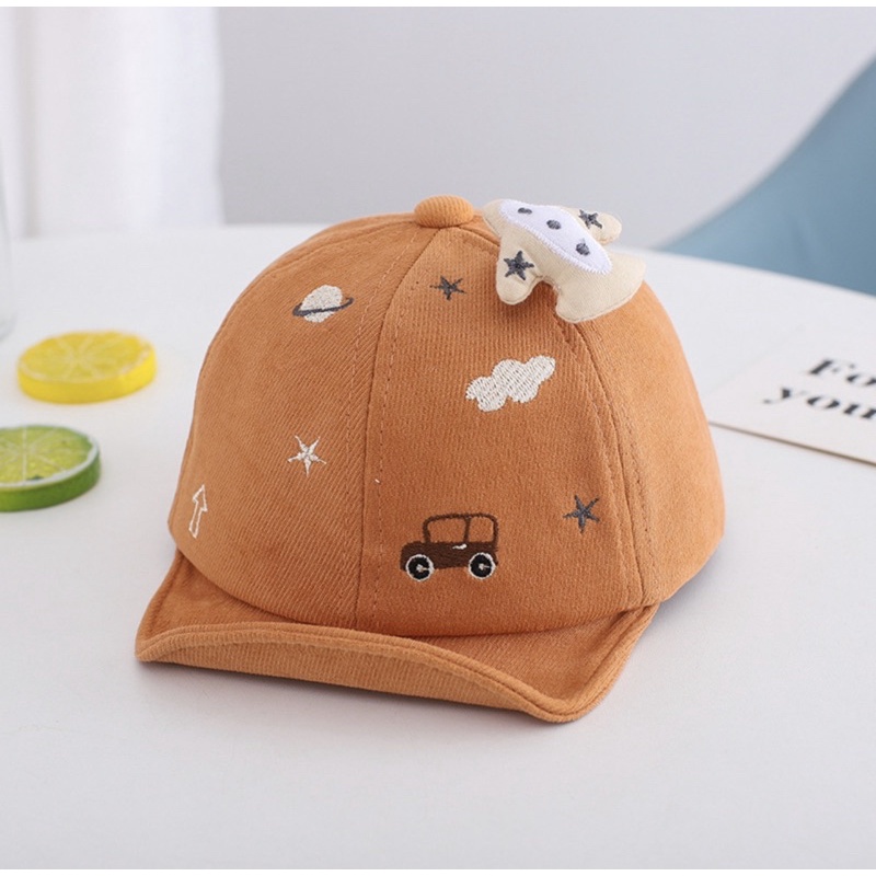 5-15 bulanTopi Baseball Anak Bayi Model PLANE Import / Baby Baseball Hat