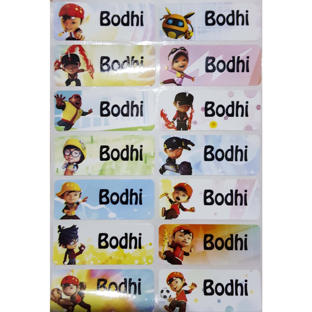 

LABEL NAMA BOBOY BOY waterproof anti air sticker nama anak