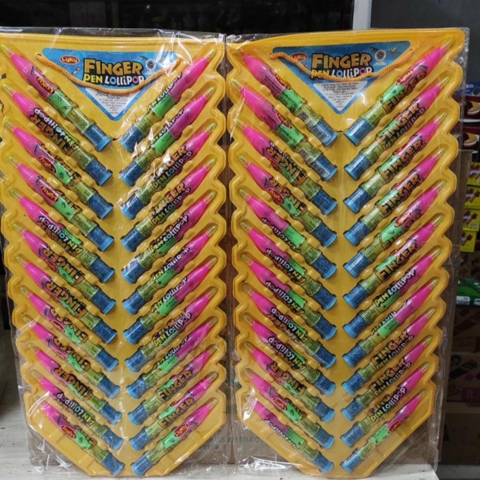 

Terkini Permen Finger Pen Lollipop 1 Pack isi 24pcs GFY
