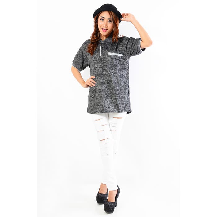 Wilda Polo Shirt Wanita Gradasi warna Simpel Elegan