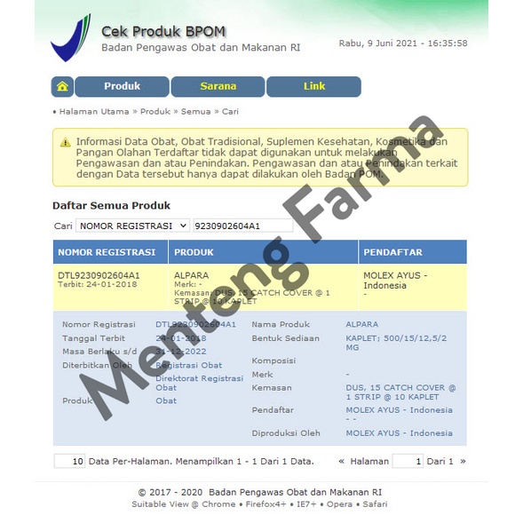 Alpara 10 Kaplet - Pereda Gejala Flu, Demam, Hidung Tersumbat, dan Bersin-bersin