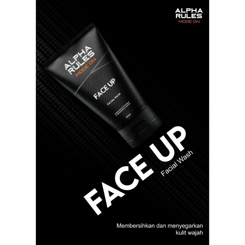 ALPHA RULES Face Up 100 ml facial wash male cleaner alpharules pembersih wajah pria