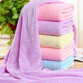 COD - H9 - Handuk Polos Jumbo Ukuran 70x140cm - Handuk Polos Embos Halus Import - Warna Terang