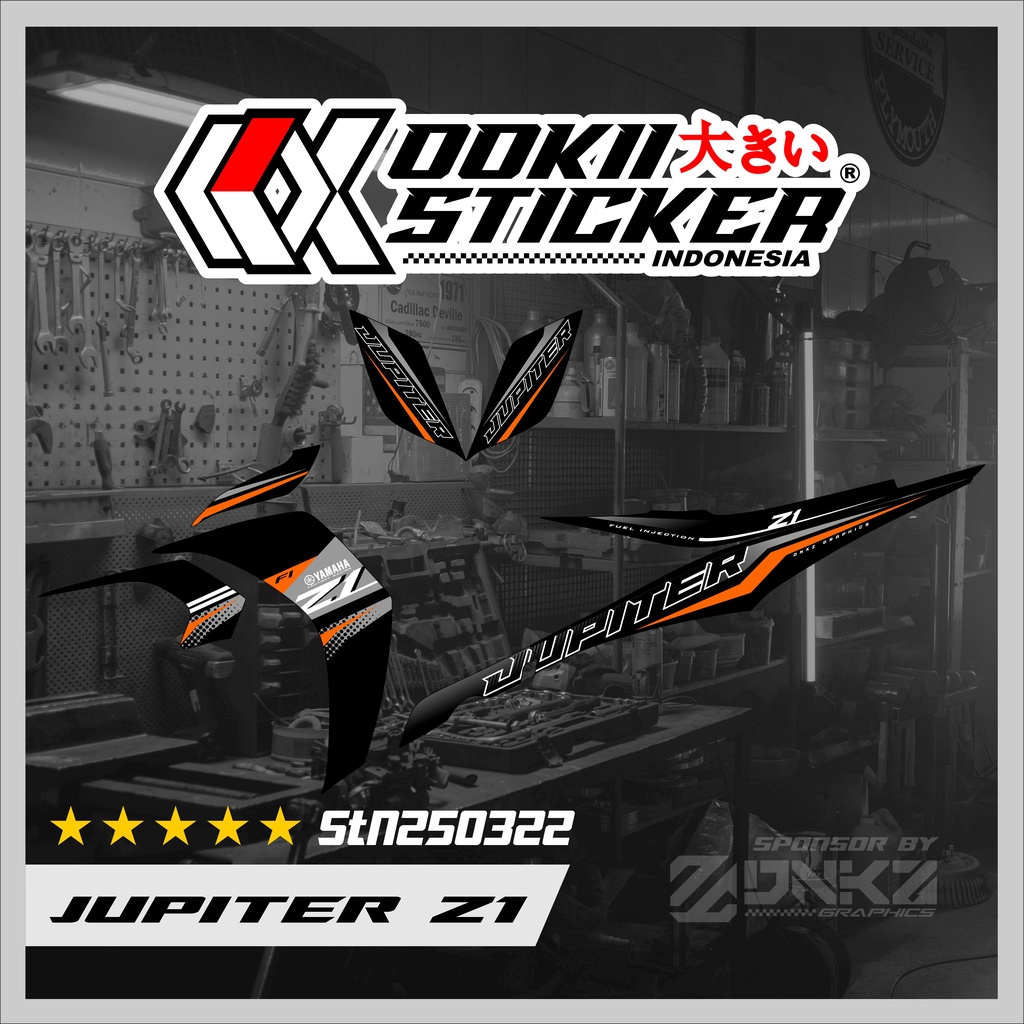 Stiker Jupiter Z1 Lagenda 115Z Jupiter RC Decal Striping Jupiter Z1 Premium Racing STN250322 OOKII