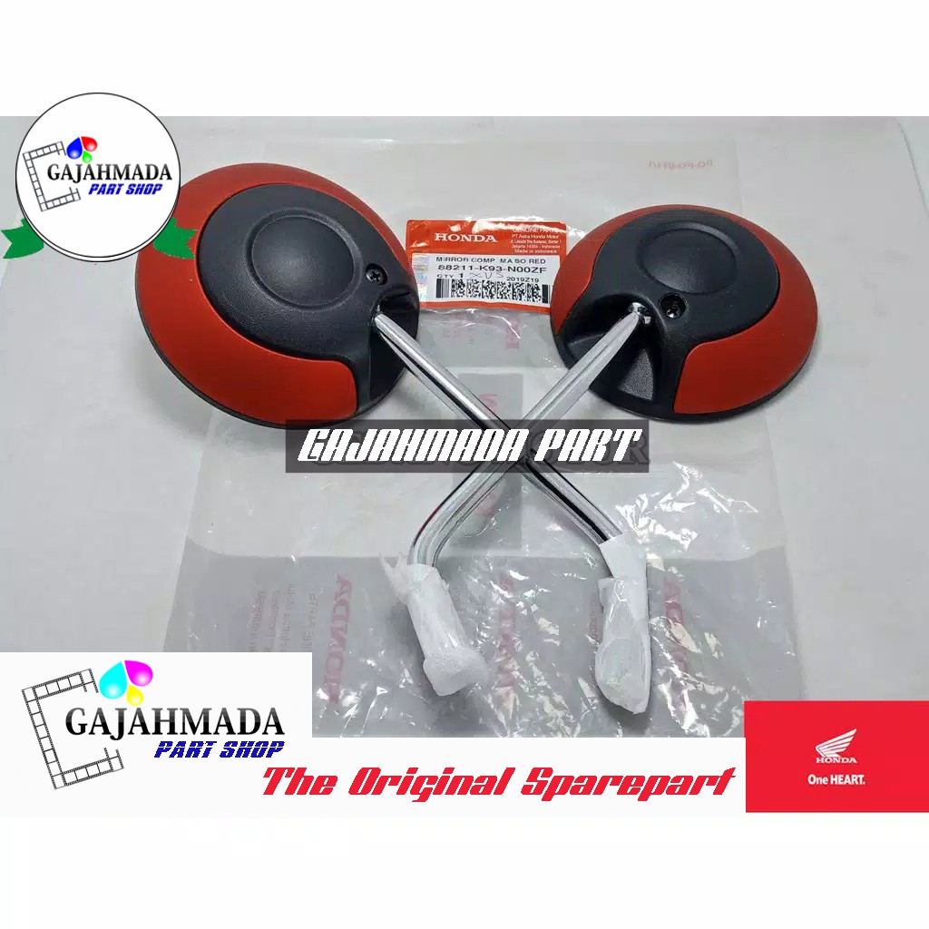 SPION MIRROR ALL NEW SCOOPY FI ESP 2017 2018 MERAH DOF MAROON SATU SET KANAN DAN KIRI