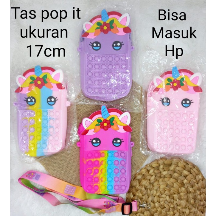 TAS POP IT MOTIF UNICORN LUCU HARGA/LUSIN