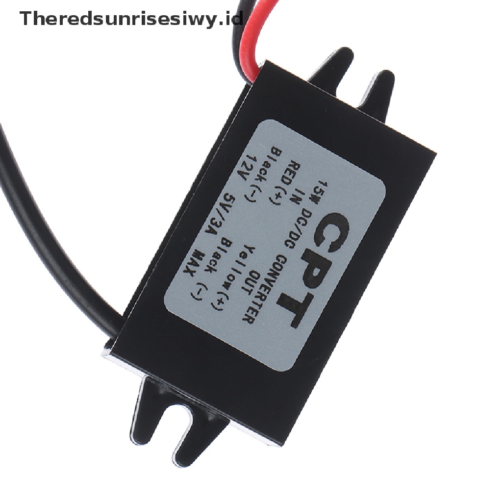 (Theredsunrisesiwy.Id) 1pc Adapter Konverter Power Step Down Usb 12v Ke 5v Dc