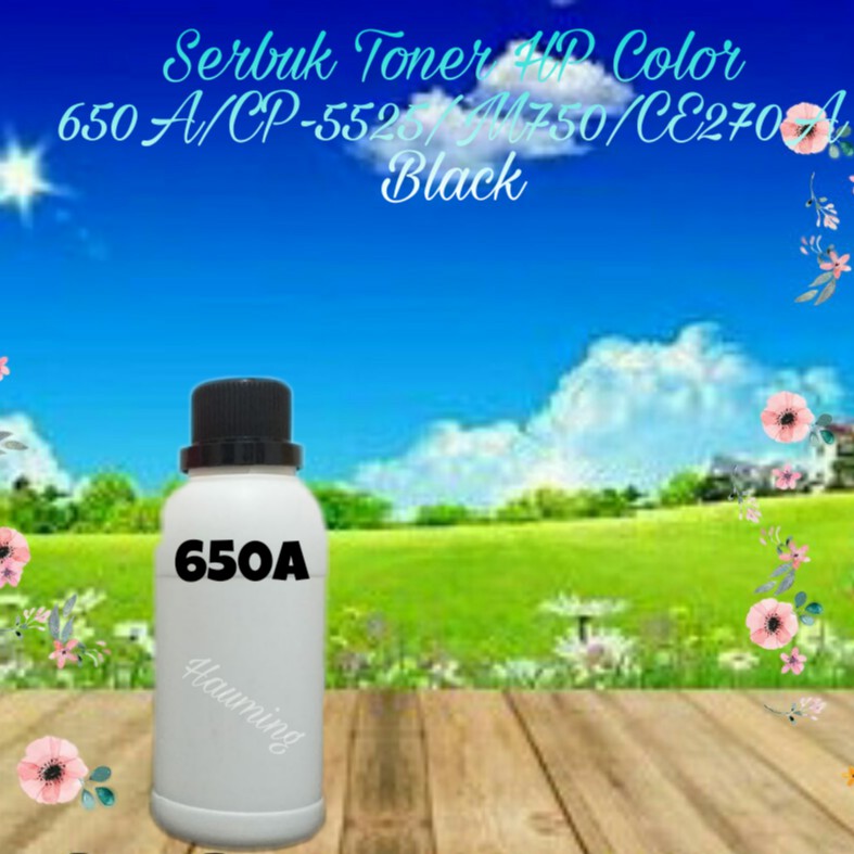 Serbuk Toner HP 650A CP5525 M750 CP5525dn CP5525n CP5525xh M750xh M750n M750dn CE270A Black 1x Isi