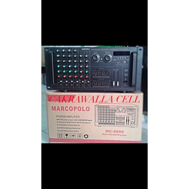 POWER AMPLIFIER MIXER MARCOPOLO MC- 8800 KARAOKE