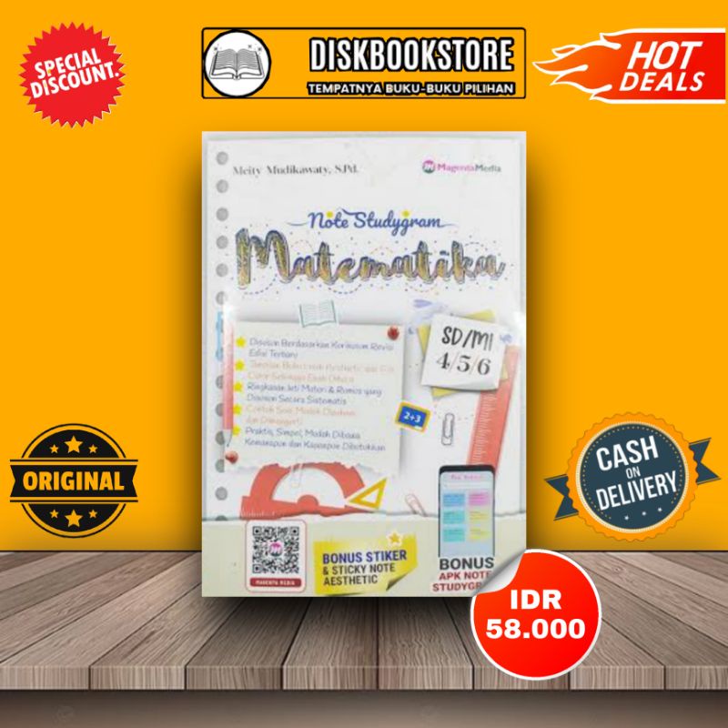 BUKU PELAJARAN NOTE STUDYGRAM MATEMATIKA SD/MI KELAS 4-5-6