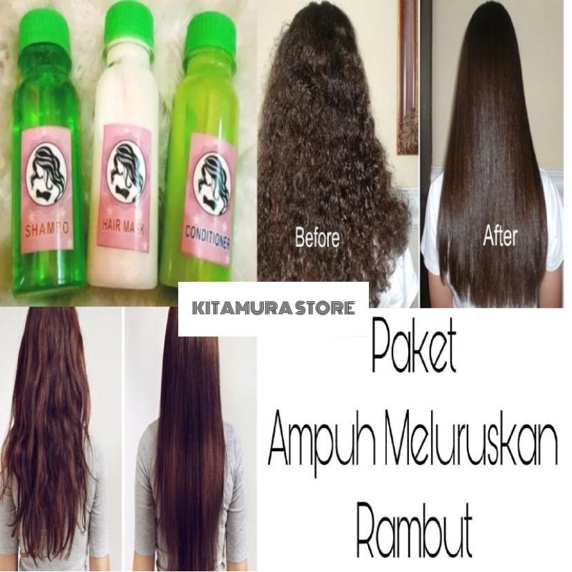 SHAMPO PELURUS RAMBUT 3 IN 1 PERAWATAN RAMBUT PRIA DAN WANITA SAMPO REBONDING SAMPO SMOOTHING