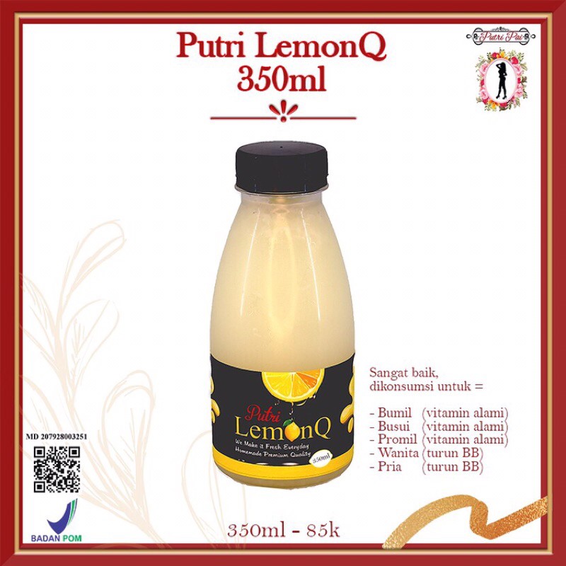 

PUTRI LEMONQ 350ml - PUTRIPAI TANGERANG SELATAN PUTRIPAI TANGSEL