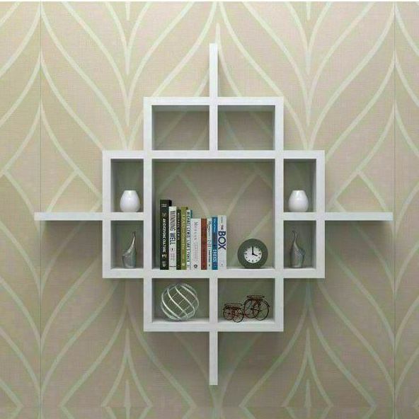 Rak Dinding Minimalis Serbaguna Sudut Tempel Kayu Pojok Buku Susun Perlengkapan Dapur Hiasan Model R