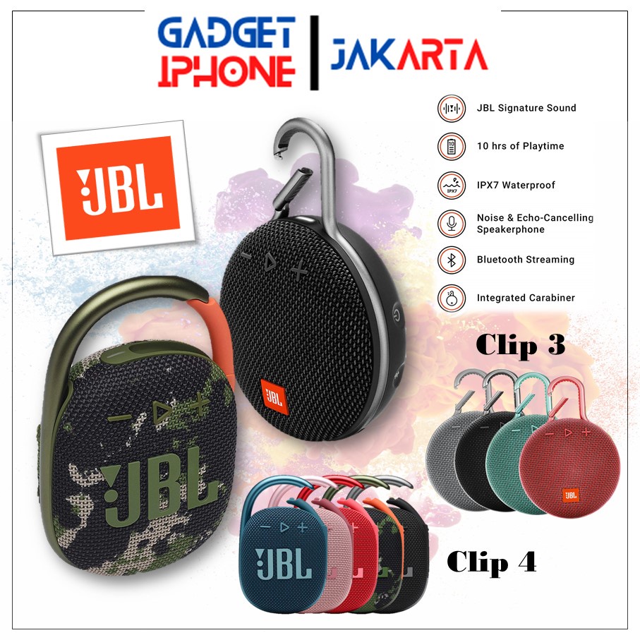 Jual Speaker Bluetooth JBL CLIP 3 / Speaker Wireless Portable CLIP 4